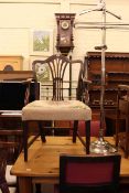 19th Century Hepplewhite style carver chair and chrome adjustable valet (2)