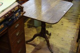 19th Century oak snap top pedestal occasional table