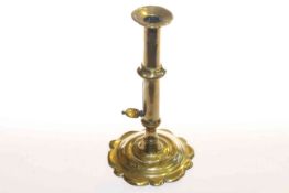 Antique brass ejector candlestick