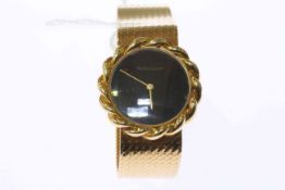 Jaeger LeCoultre 18 carat gold bracelet watch and a Jaeger LeCoultre 18 carat gold wristwatch,