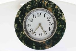 Strut clock, late 19th/early 20th Century, with diamond set hands and Arabic numerals,