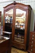 French arched top double mirror door armoire,