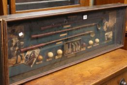 The History of Golf in glazed display case