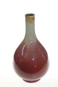 Chinese bottle vase with Sang de boeuf type glaze,