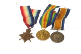 Medals: WWI trio, 1012 DVR. R.S. YATES R.E.