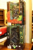 Two boxed as new Predator and Alien figures