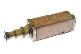 Period style brass and leather telescope