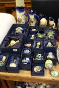 Collection of twenty four pieces Old Tupton Ware jugs, vases, boxes,