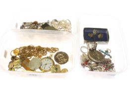 Three boxes of jewellery including silver