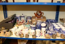 Collection of Ringtons, novelty teapots, Lilliput Lane and other cottages, costume jewellery,