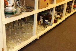 Large collection of glassware, Oriental and other china, metalwares, ornaments,