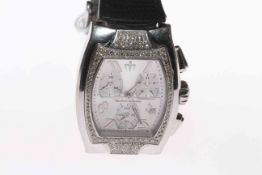 Techno Marine diamond set stainless steel wristwatch,