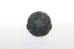 Relief patterned spherical ball