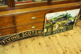 Replica Flying Scotsman sign and Golden Age of Steam sign (2)