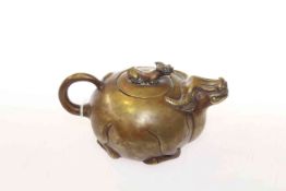 Chinese bronze teapot in the form of a buffalo, 6.