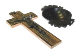 Carved porringer and crucifix (2)