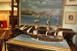 Model of 19th Century sailing ship entitled 'Adventure',