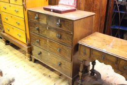 19th Century mahogany chest of two short above three long drawers