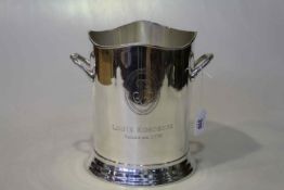 Silver-plated ice bucket,