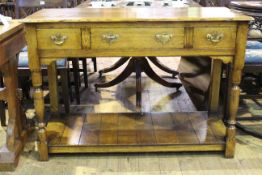 Period style oak three drawer potboard dresser, 81cm high by 116.