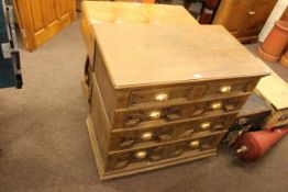 Continental oak chest of four drawers