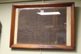 Pine framed parchment map,