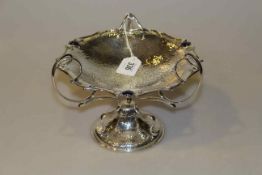 Art Nouveau silver-plated and enamel tazza,