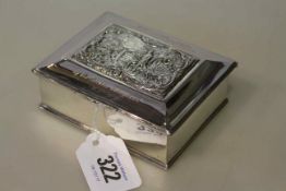 Good George V silver cigarette box, Pairpoint Bros, London 1917,