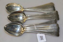 Set of twelve Victorian silver tablespoons, George Maudsley Jackson, London 1887, gross 32.