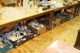 Eight boxes of extensive glass and china wares