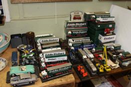 Collection of Stobart model vehicles, model motorcycles,