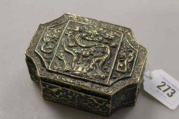 Chinese brass dragon box, 11.