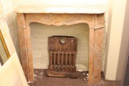 Slate fireplace and vintage cast back boiler