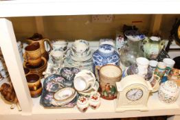 Wedgwood teaware, various china including Royal Doulton Oliver Twist mug,