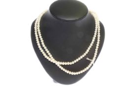 Long freshwater pearl necklace