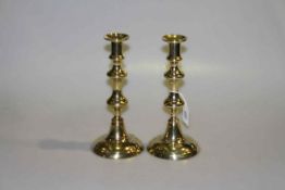 Pair 19th Century brass candlesticks