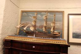 Model of a 19th Century sailing ship entitled Last Adventure,