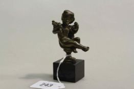 Small bronze putti with flowers
