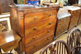 Victorian mahogany chest on four long drawers,