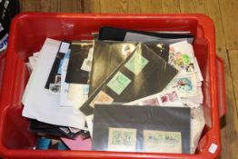 Box of various stamps,