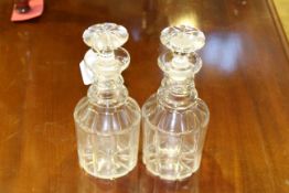 Pair of 19th Century decanters,