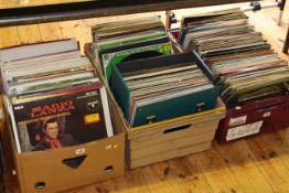 Three large boxes of LP records