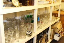 Large collection of crystal and moulded glassware