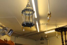 Large and small metal and glazed hall lanterns
