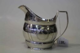 Newcastle silver cream jug, Thomas Watson, lacks date letter,