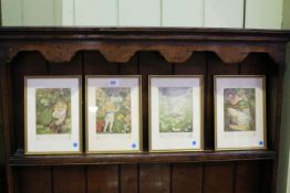 Four Victorian coloured prints of children