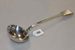 Victorian silver soup ladle, Elizabeth Eaton, London 1846,