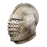 AN ARMET IN THE EARLY 16TH CENTURY GERMAN STYLE, 19TH/20TH CENTURY with rounded skull formed in