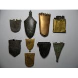 A COLLECTION OF NINETEEN TUDOR COPPER-ALLOY AND GILT-METAL SWORD AND DAGGER-CHAPES, 16TH CENTURY