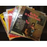 A large collection of record collector's magazines and selection of country & western LP records